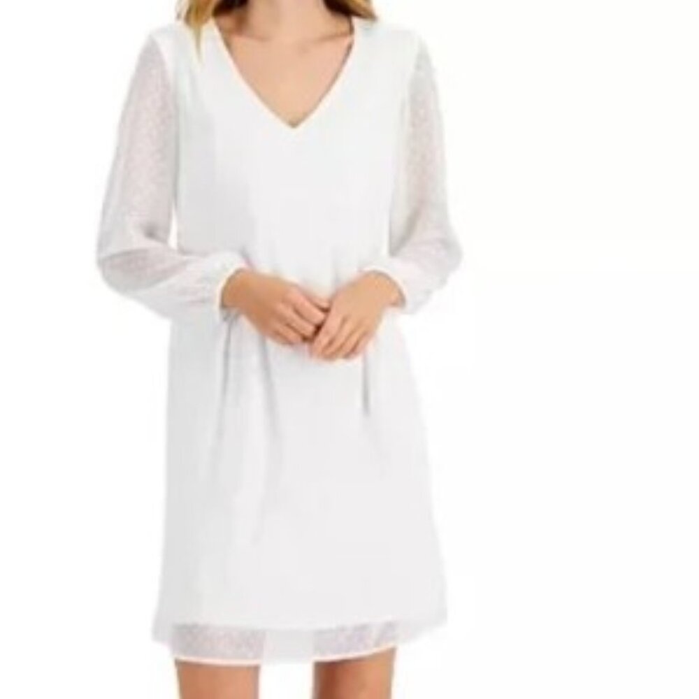 International Concepts White Dress V Neck NWT XL